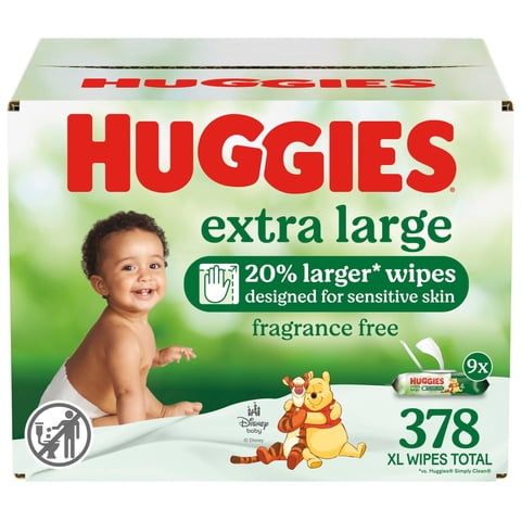 Toallitas Húmedas Huggies, Extra Grandes, Sin Perfume, 378 Toallitas