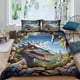 thumbnail image 1 of Juego de funda nórdica Dinosaur World con estampado 3D, ropa de cama decorativa, funda de edredón con estampado de reptiles, cremallera oculta, juegos de ropa de cama, funda de edredón para, 1 of 3