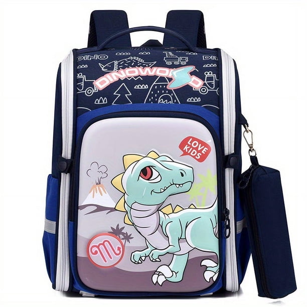 Children's Cartoon Dinosaur Unicorn Backpack Lightweight Primary School Schoolbag For Boys Girls Spine Protection Wear-resistant Schoolbag