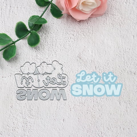 Troqueles Feemkota Let It Snow En Acero Al Carbono Para Manualidades