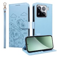 Funda Billetera Foxdock Compatible Con Xiaomi 15 Pro, Diseño Perrito Tierno, Ranuras Para Tarjetas Y Soporte Plegable