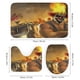thumbnail image 3 of Twisted Metal-theme 4-Piece Shower Curtain Set with Rugs, Waterproof Bathroom Decor Set Includes Bath Mat, U-Shaped Rug, Toilet Lid Cover and Curtain with Hooks, 3 of 6