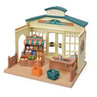 Calico Critters De Grocery Market, Crema Y Marrón, Con 30 Unidades