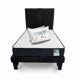 thumbnail image 1 of Cama Plaza y Media con Colchon + Pack de Almohadas Tapizado en Lino Negro, 1 of 5