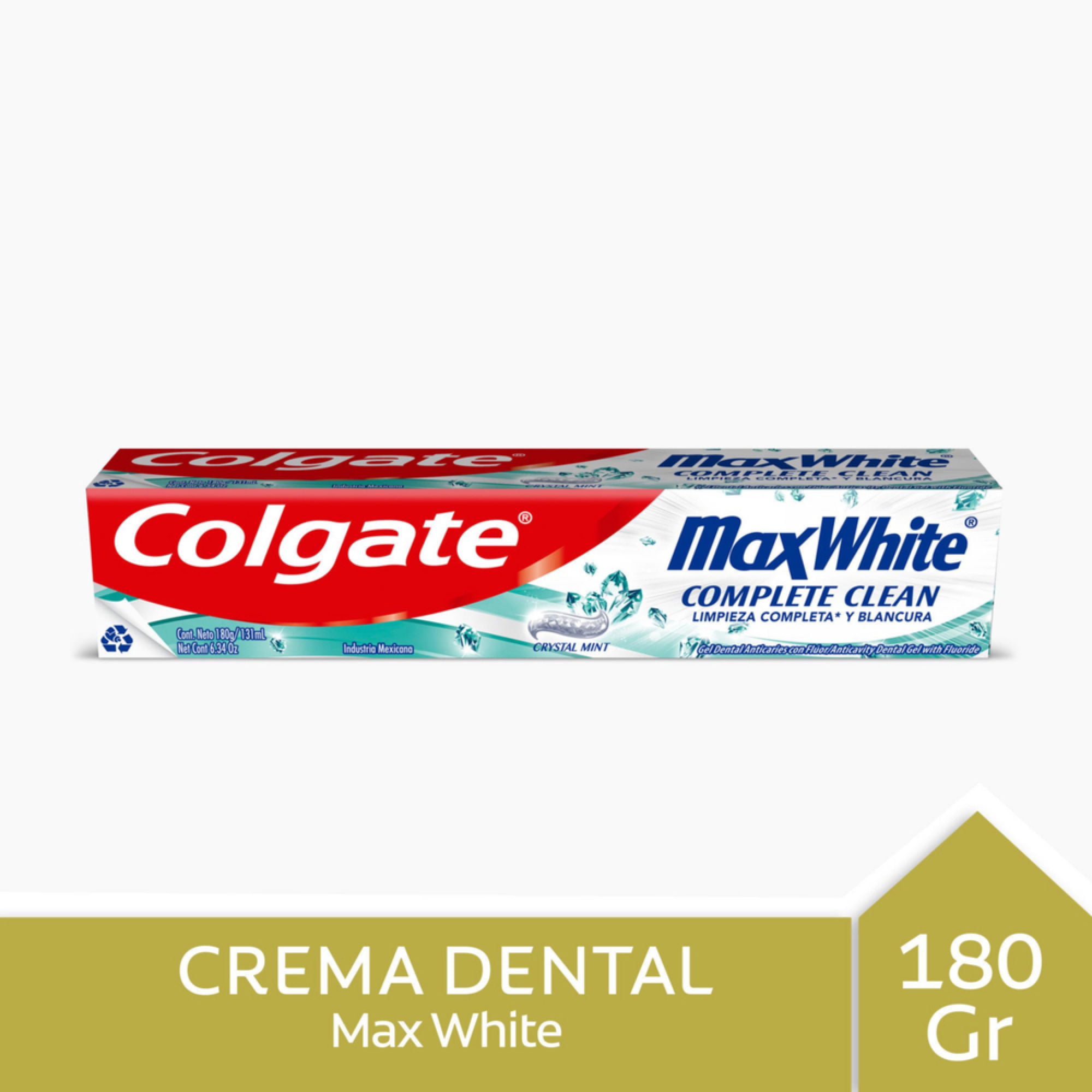 Gel Dental Anticaries Con Flúor Pasta Dental Colgate Max White Mint