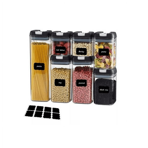Set De 7 Contenedores Herméticos Cocina Cierra Fácil