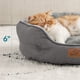 thumbnail image 4 of Cama para mascotas para perros y gatos pequeños, redonda, gris, 50 cm, 4 of 7