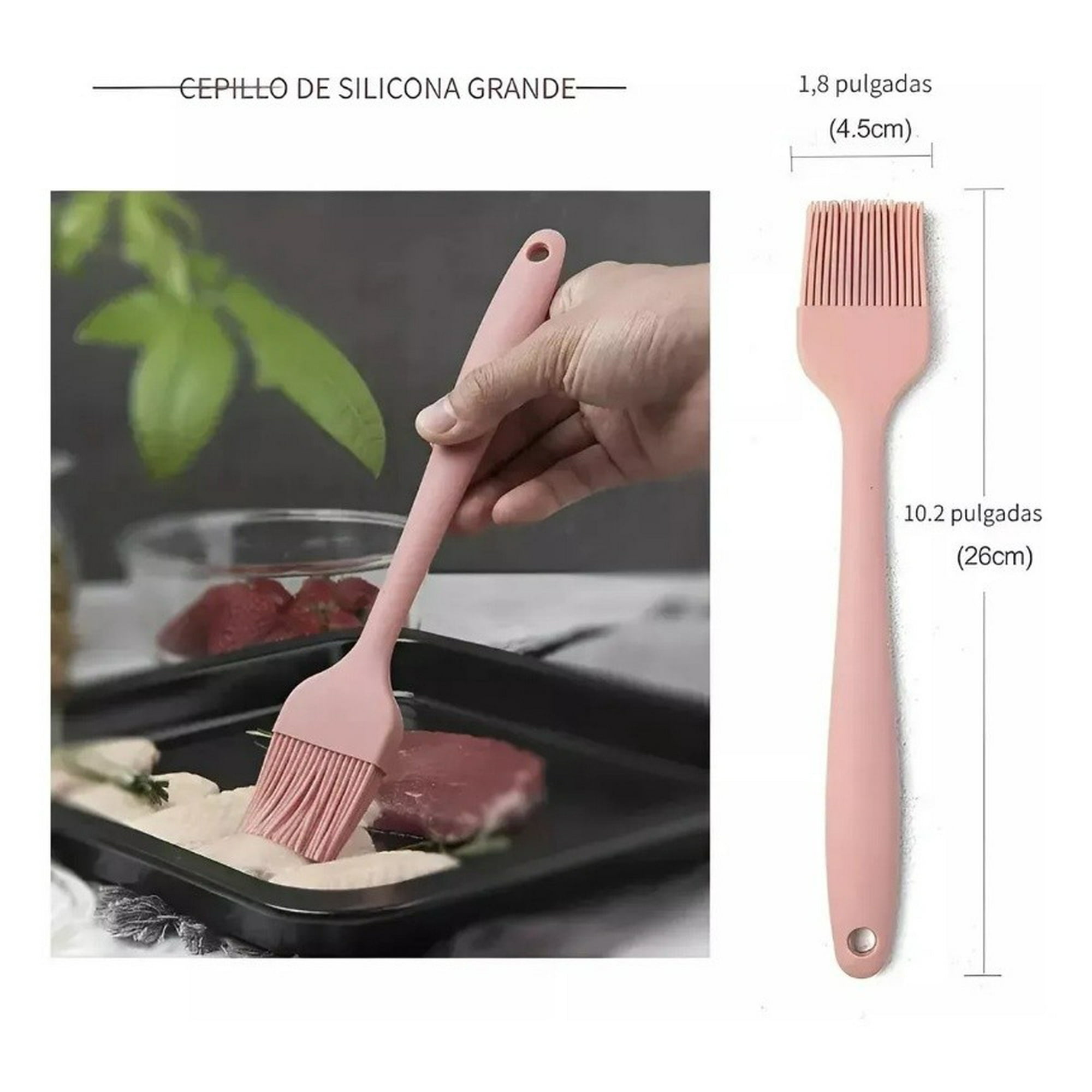 Genérico - Brochas De Silicona Reposteria Utensilios Cocina Pincel 26cm Color Multicolor