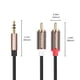 thumbnail image 4 of Cable de 3,5 mm a RCA Yumiwoow, paquete de 2, 1 m, sonido HiFi, carcasa metálica, 4 of 9