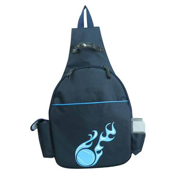 Mochila de raqueta de tenis Mochila de tenis con bolsillo, asa superior portátil, correa de hombro ajustable, mochila de bádminton para accesorios dep , Azul oscuro