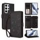 thumbnail image 1 of Funda Cartera Mariposa para [Samsung Galaxy S24 Ultra] con Soporte y Cremallera Negro, 1 of 6