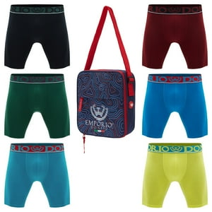 Giovacchino - Pack De 6 Boxer Largo Algodón Hombre Con Bolso Regalo