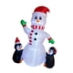 thumbnail image 2 of Muñeco De Nieve Inflable Con Pingüinos, Adorables Accesorios De 1,8 M De Altura Para La Puerta De Entrada En Navidad, 2 of 5