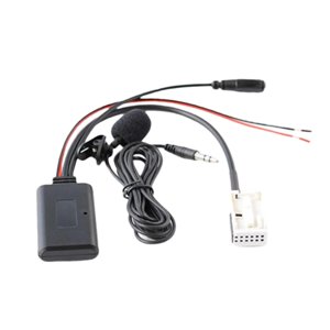 Magideal - Adaptador De Sonido 5,0 Para Coche Dispositivo De Reducción De Ruido Estéreo, Cable Aux Apto Para Rcd310 Rcd510 Rns510, Línea De Adaptador Con Micrófono