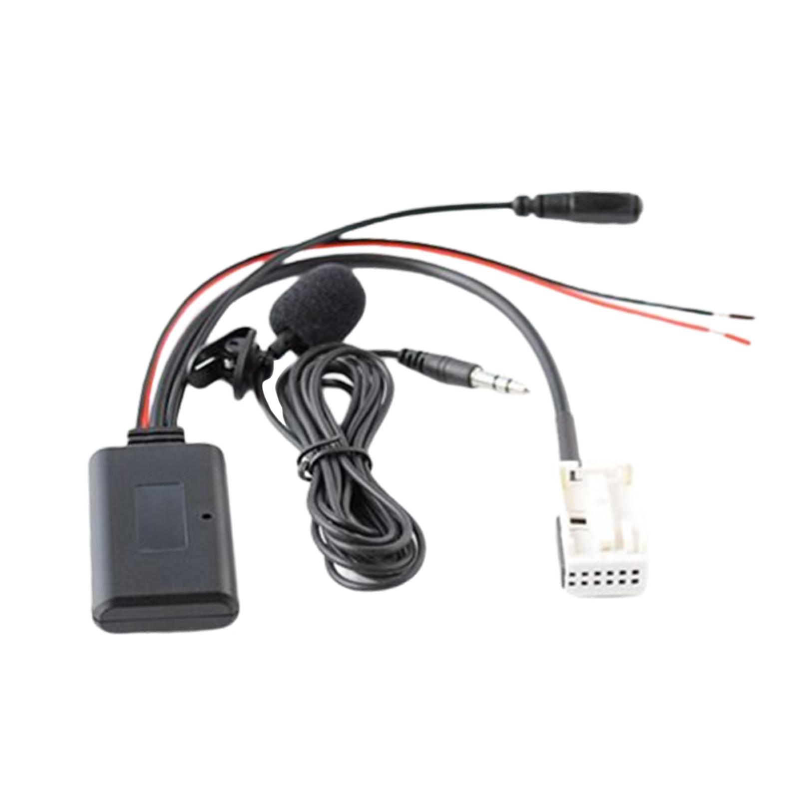 Magideal - Adaptador De Sonido 5,0 Para Coche Dispositivo De Reducción De Ruido Estéreo, Cable Aux Apto Para Rcd310 Rcd510 Rns510, Línea De Adaptador Con Micrófono
