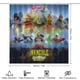 thumbnail image 2 of Invencible-theme 4-Piece Shower Curtain Set with Rugs, Waterproof Bathroom Decor Set Includes Bath Mat, U-Shaped Rug, Toilet Lid Cover and Curtain with Hooks, 2 of 6
