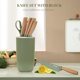 thumbnail image 3 of Juego de cuchillos de cocina RETROSOHOO de 6 piezas, verde, acero inoxidable, 3 of 8