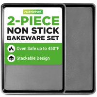 Juego De Bandejas Para Hornear Nutrichef Xl Mega Para Galletas, 2 Piezas