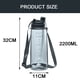 thumbnail image 2 of Botella de agua potable a prueba de fugas de 74 oz con pajita para entusiastas del fitness y las actividades al aire libre, 2 of 5