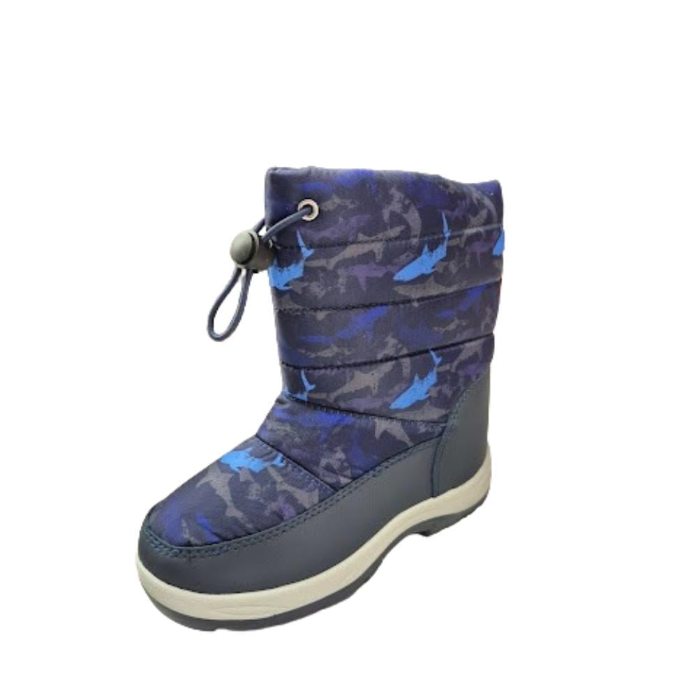 Vinnys Outlet - Bota De Nieve Impermeable Niño Tiburones Azul Oscuro