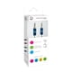thumbnail image 2 of Cable Audio 3.5 a 3.5 Punta Metal Azul 1 metro, 2 of 2