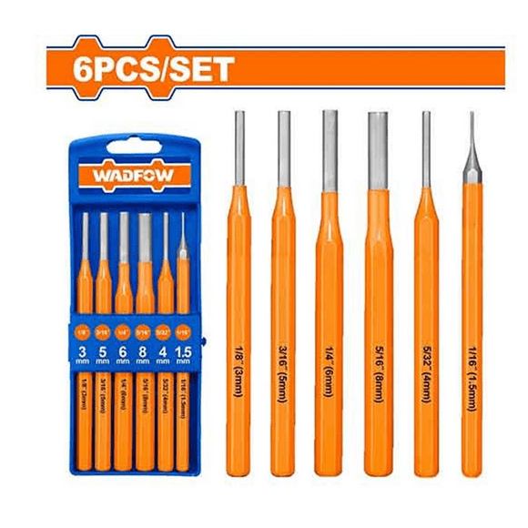 Juego De Cinceles Punzones Botadores 5 Pzs Wadfow Wcc8395