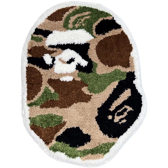 Alfombra Luxape Bape 70x50 cm Camuflaje Hecha a Mano estilo Hypebeast
