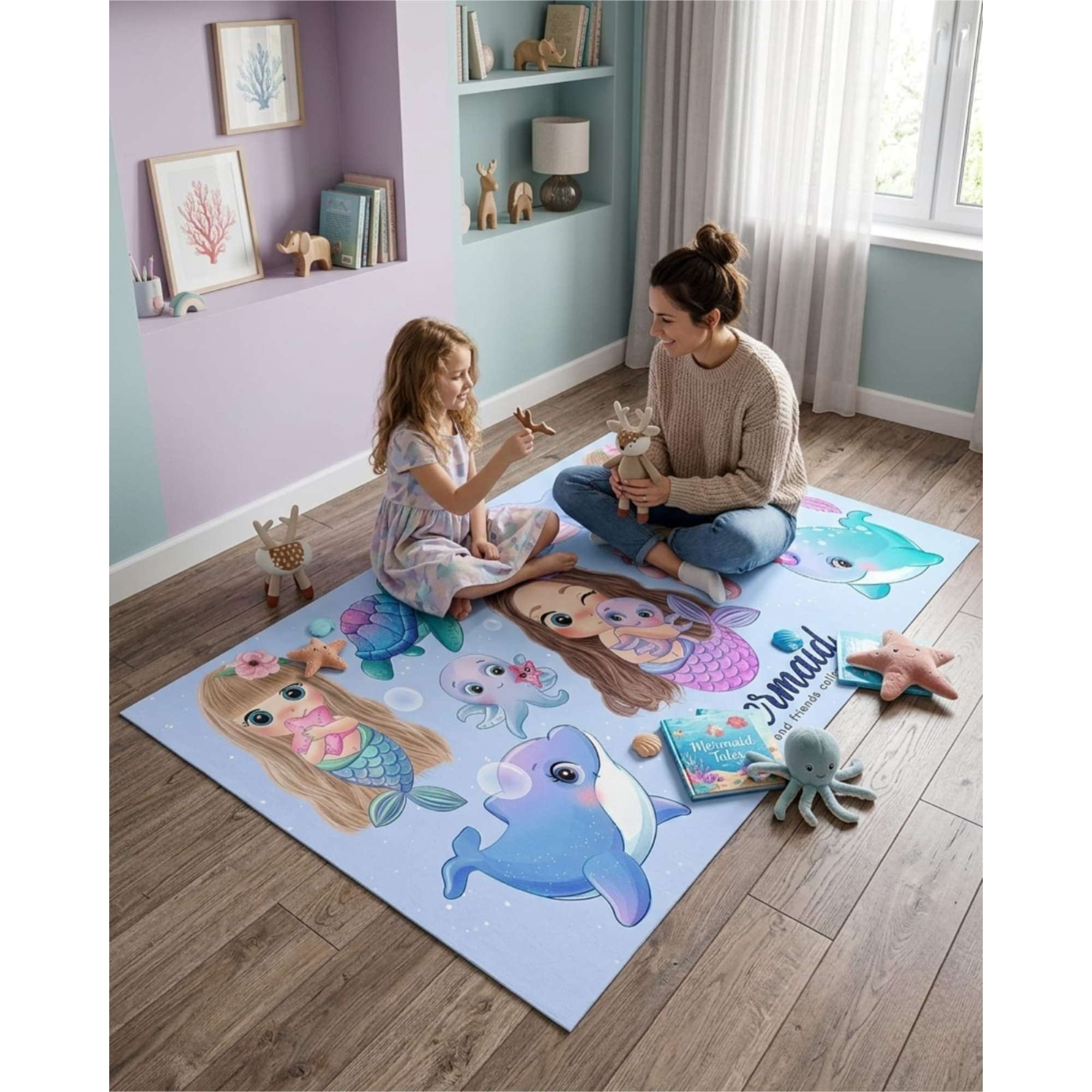 Mylhogar - Tapete De Juegos Infantil Antideslizante De 120x160cm