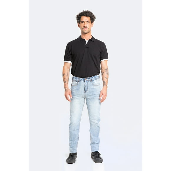 Jeans Hombre Slim Azul Hielo Focalizado 46