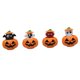 thumbnail image 1 of 4 Piezas De Estatuas De Calabaza De Halloween, Adornos De Mesa Para Gabinetes, Estantes Y Porches, 1 of 5