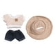 thumbnail image 3 of Mini Conjunto De Ropa Para Muñecas De 17cm Y 6 Pulgadas, Disfraz, Ropa Bonita Para Muñecas De 5, 6, 7 Y 8 Años, Color Beige Con Sombrero, 3 of 3