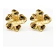 thumbnail image 1 of Aros Plata 925 Flor Elegante Chapada En Oro 14k Nordvik Dorado Oscuro, 1 of 3