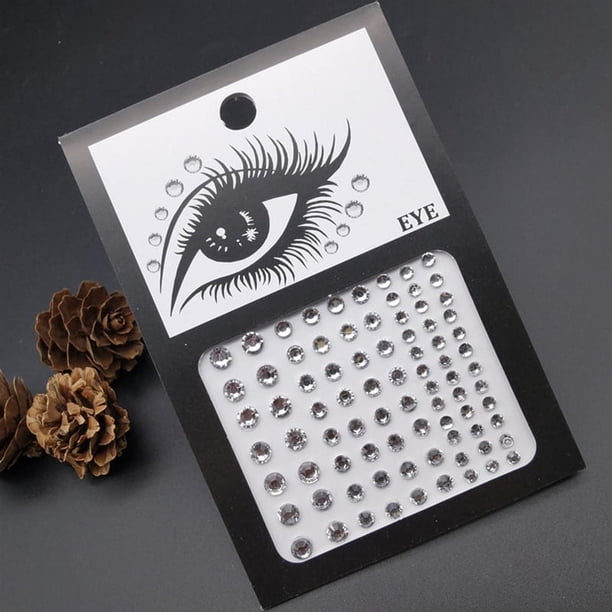 1pc Sparkling Rhinestone Temporary Tattoo Sticker for Face and Body - Perfect for Festivals and Makeup Decoration