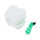 thumbnail image 1 of Unique Bargains 1 Set Caja para Aparatos Dentales, Estuche de Baño para Dentaduras con Cepillo Limpiador de Dentaduras Verde, 1 of 5