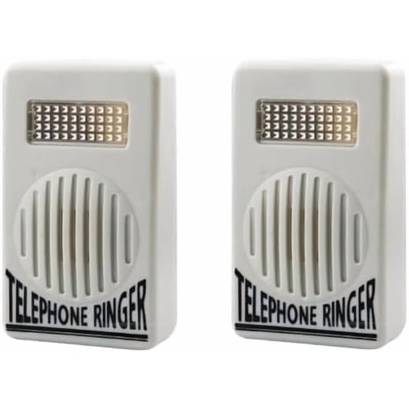Amplificador de timbre para teléfono DPWOUM, extra fuerte, 2 piezas