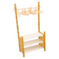 Bothyi - Perchero En Miniatura Para Casa De Muñecas, Banco De Zapatos Con 10 Perchas, 1/12, 1/6