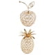 thumbnail image 2 of Estatua De Fruta De Cristal De 2 Piezas Para Decoración De Oficina De Boda Fruta Y Pi?a, 2 of 2