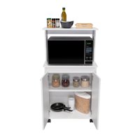 Tuhome - Mueble Para Microondas Kitchen Blanco 113,5X63X36 Cm