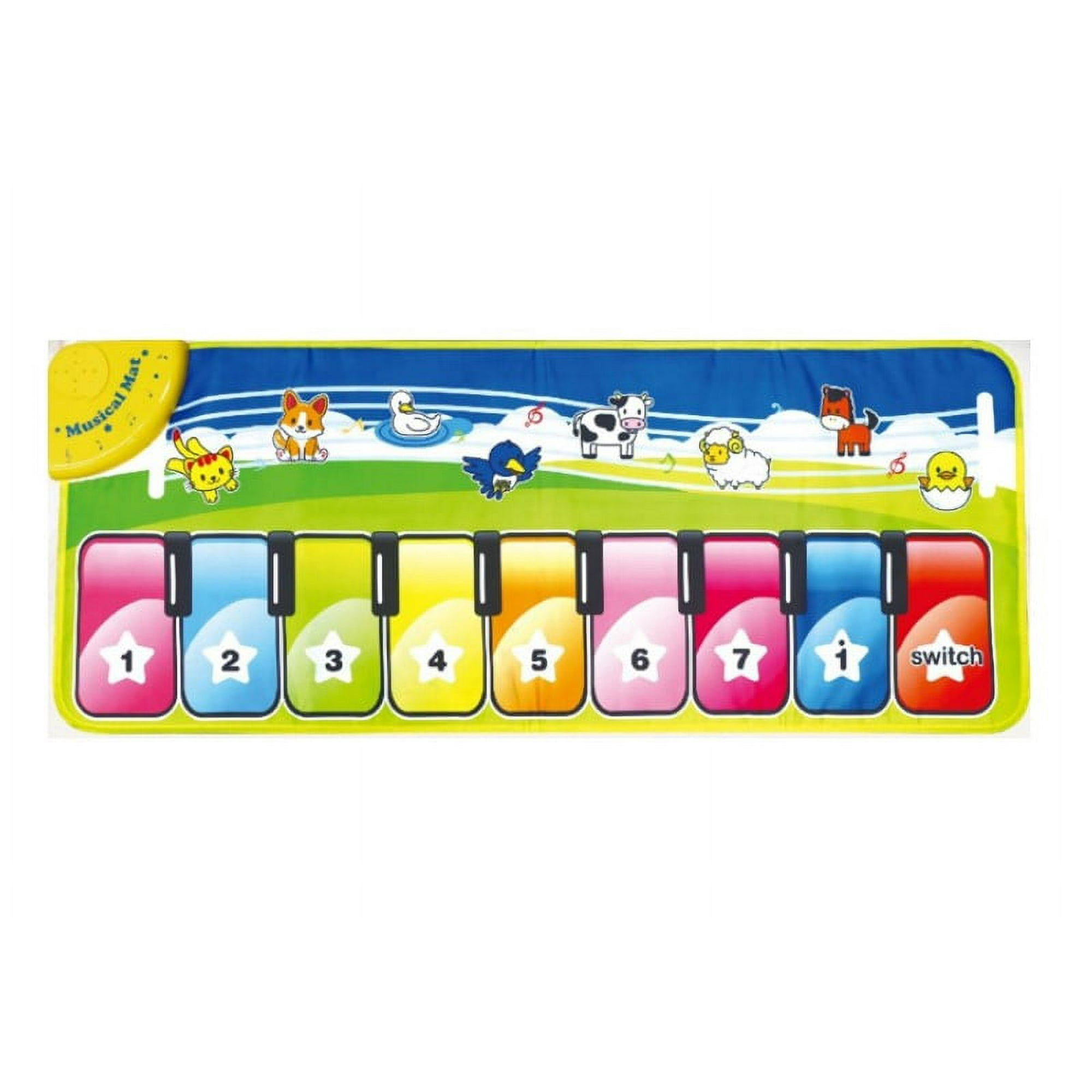 Genérico - Piano Touch Musical Alfombra 100x40cm Azul