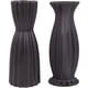 thumbnail image 1 of Juego de 2 jarrones florales negros para decoración, de cerámica de 20 cm, ideal como regalo para mesa, centro de mesa, sala de estar y oficina., 1 of 6