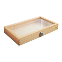 Ioensy - Broch Organizer Honored Medallion Storage Box Para Tobilleras Barreras De Recuerdo De Madera 38X22X5.5Cm