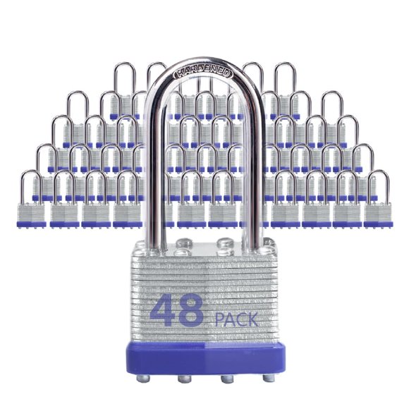 Candados XanHen de 40 mm con la misma llave – Pack de 48 unidades