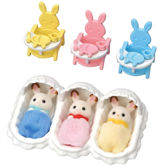 Set de cuidado de trillizos Calico Critters para 3+ con accesorios