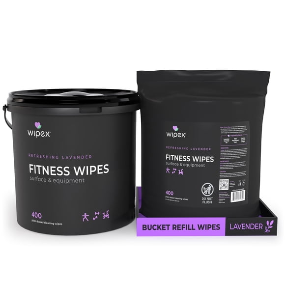 Toallitas Wipex para Equipos de Fitness con Lavanda Paquete de 800 Unidades