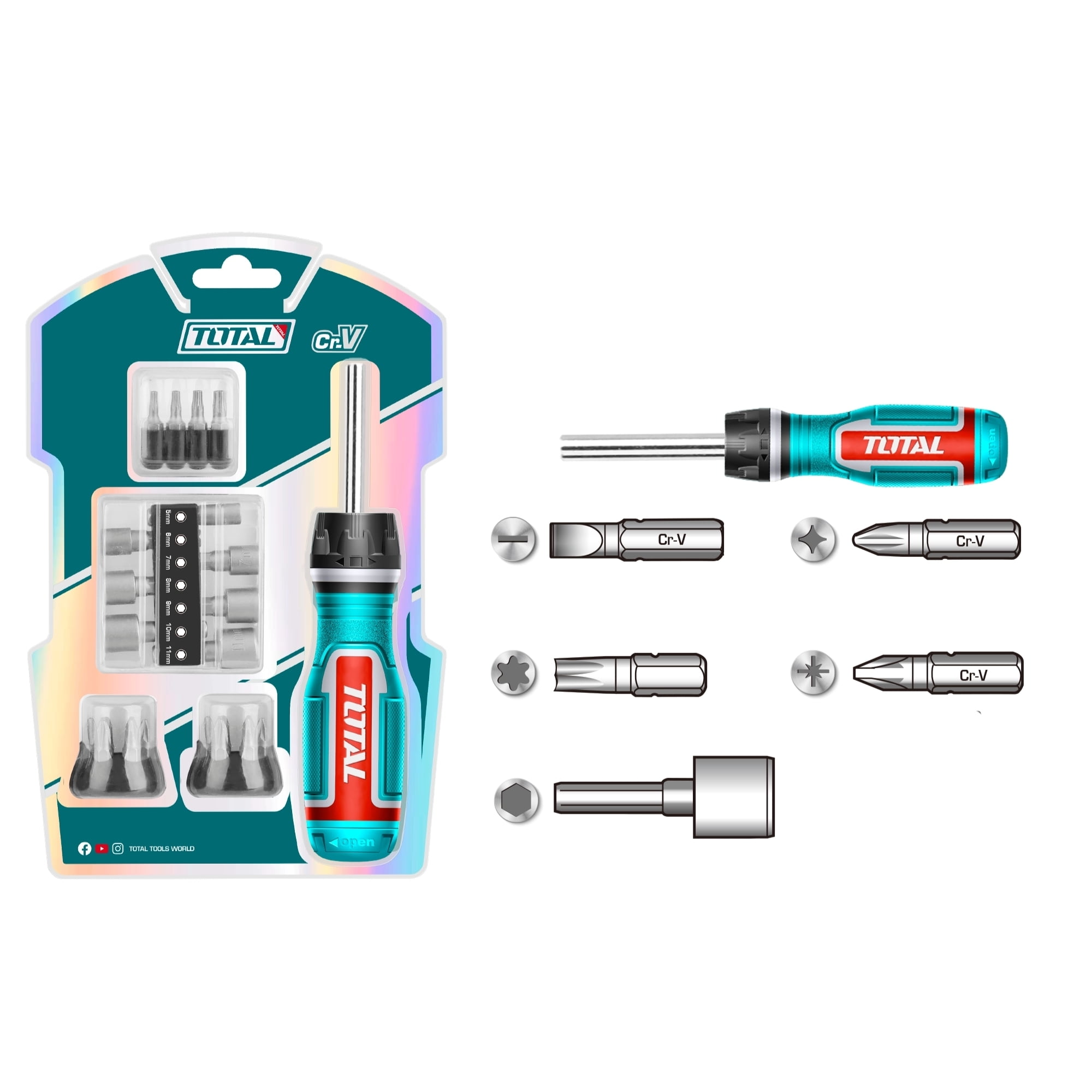 Juego Destonillador Y Dados 24 Piezas Total