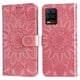 thumbnail image 3 of Funda tipo cartera FOXDOCK para Realme 8 Pro , diseño girasol en relieve, cuero PU, cierre magnético, soporte y tarjetero, 3 of 5