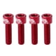thumbnail image 1 of 4pcs Carretera Bicicleta Manillar Tallo Tornillo Aleación De Aluminio M5 * 17 Mm Pernos Rojo, 1 of 3