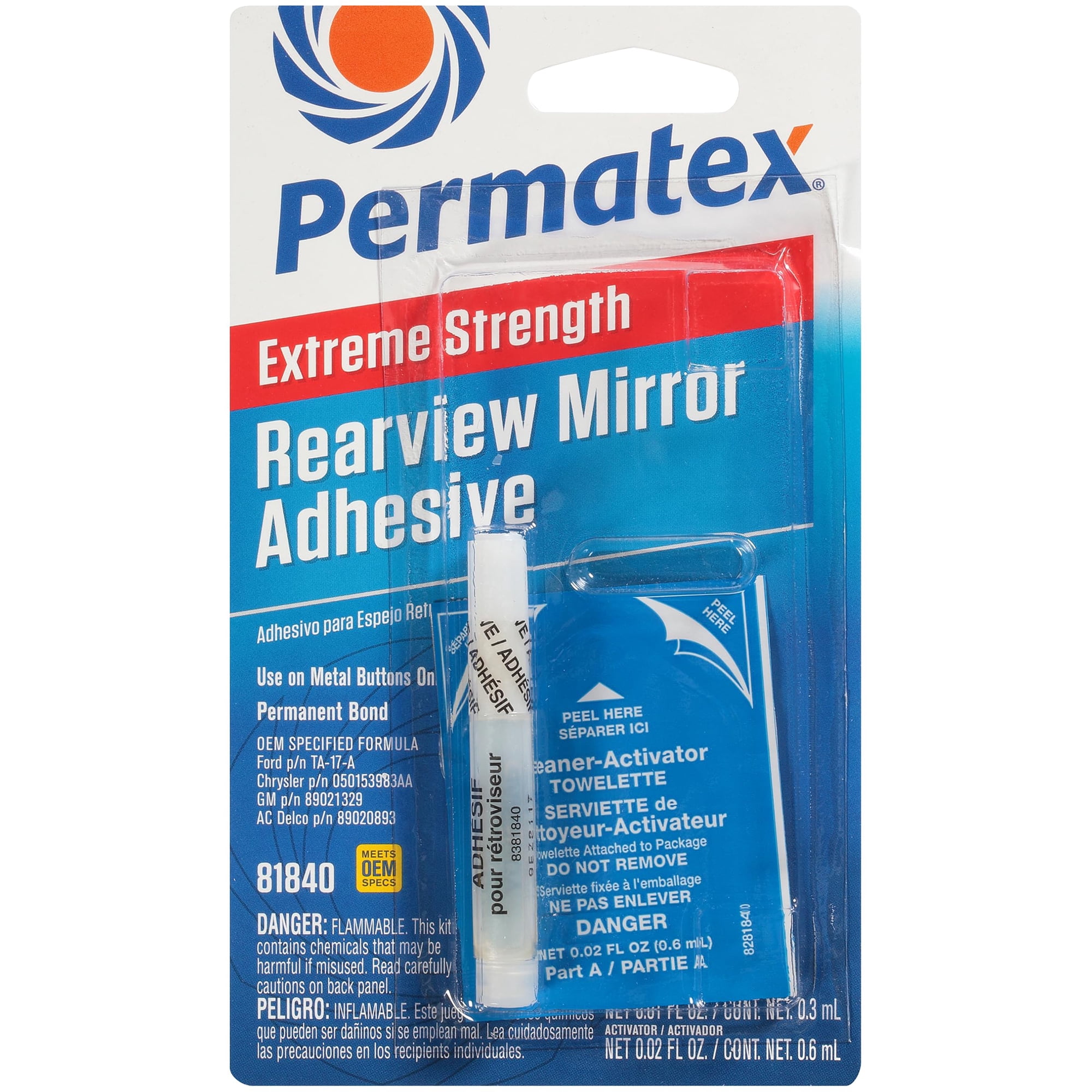 Kit Adhesivo Permatex 81840 Para Espejo Retrovisor De Alta Resistencia