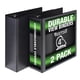 thumbnail image 1 of Binder Durable De 4 Pulgadas Con Anillo En D Negro Con Cierre Paquete De 2, 1 of 7