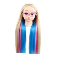 Magideal - Cabeza De Maniquí De Entrenamiento, Cabeza De Muñeca De Práctica De Peinado Para Niños Para Trenzar Cabello, Modelo De Cabeza De Muñeca Con Soporte De Estilo B